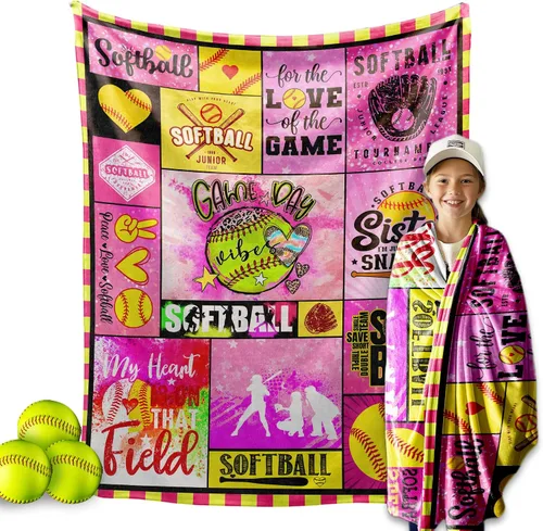 Miniatura 15 de Manta de regalo de baloncesto para niños, hombres y niñas, juego de pelota deportiva con la frase "Basketball Is My Favorite Season", 40 x 50 El