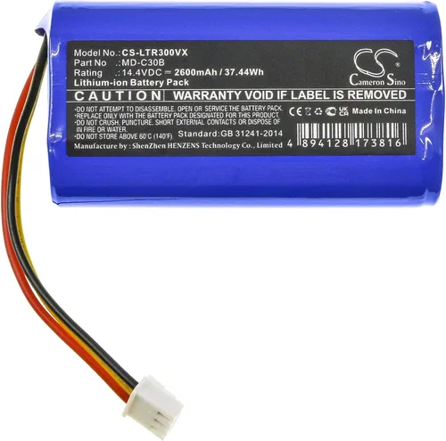 Miniatura 4 de Batería de repuesto de 14.4V D071-INR-CH-4S1P MD-C30B para BPK-VCBB1XB MD-C30B C30B 2D C30B 2D C30B 2D WiFi Robot Aspirador Midea M4 Batería