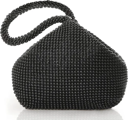 Miniatura 10 de BABEYOND Bolsos de mano con cuentas para mujer, bolsos de noche elegantes vintage triangulares para fiestas de los años 1920, baile de graduación