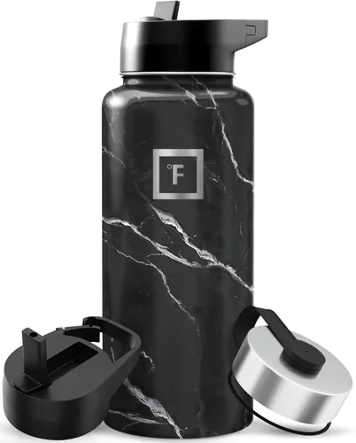 Miniatura 19 de IRON °FLASK Frasco de hidratación para acampar y senderismo con pajilla, botella de agua deportiva de acero inoxidable con aislamiento de boca