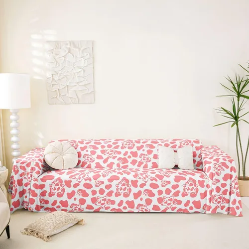 Miniatura 13 de Erosebridal Funda protectora para sofá, diseño de vaca lechera, diseño de vaca verde manzana, funda acolchada para sofá de animales occidentales