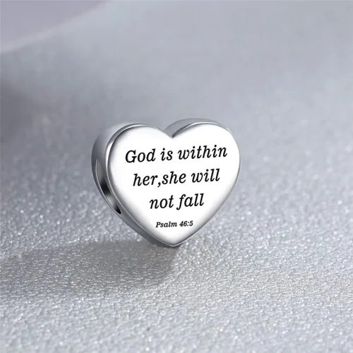Miniatura 5 de MUERDOU Dije de corazón, pulsera cristiana con versículo bíblico para oración, fe, religiosa, regalos para mujeres