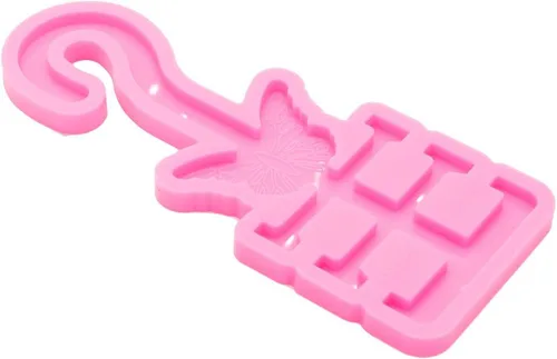 Miniatura 4 de Molde de resina de silicona brillante brillante para colgar el coche, diseño de mariposa, molde de silicona para hacer resina epoxi, fabricación