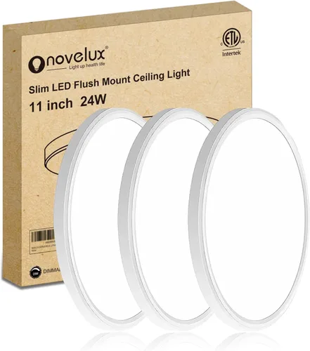 Miniatura 9 de Lámparas de techo de montaje empotrado de 7 pulgadas con certificación ETL, 12 W, 1200 lúmenes, regulable, luz de techo LED redonda ultrafina