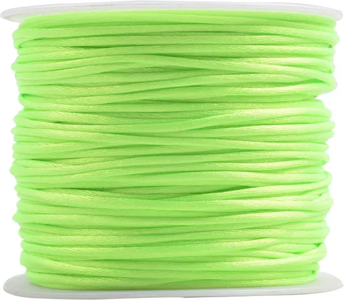 Miniatura 79 de KONMAY 80 Yardas 1.0mm Cordón Rattail de Nylon Satén Seda Trim Hilo para Cuentas para Nudos Chinos, Kumihimo, Trabajo con Cuentas, Macramé, 2-Azul