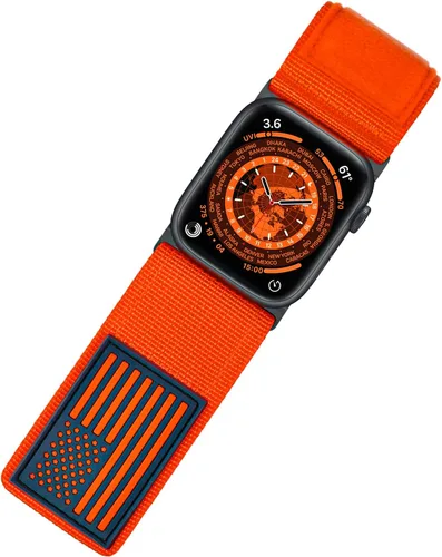 Miniatura 19 de Tefeca Serie Fortitude USA Band Ultra Ancho Compatible con Apple Watch Ultra 2/Ultra 49mm, Serie 10 46mm, Serie 9/8/7 45mm, SE2/SE/6/5/4 44mm