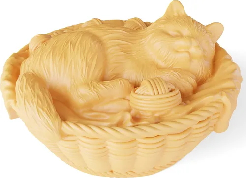 Miniatura 2 de Molde de silicona hecho a mano para jabón, vela, escultura de hielo y más, cuenco de molde de yeso aromático Bowl-Cat