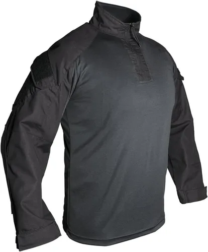 Vertx Men's Recon Shirt, Long Sleeve Zipper Tactical Work Top with Pockets, Ripstop Fabric, EDC Survival Gear