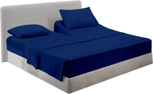 Miniatura 42 de Juego de sábanas de algodón de 600 hilos tamaño Queen dividido para base de cama ajustable, juego de sábanas de 4 piezas con bolsillo profundo