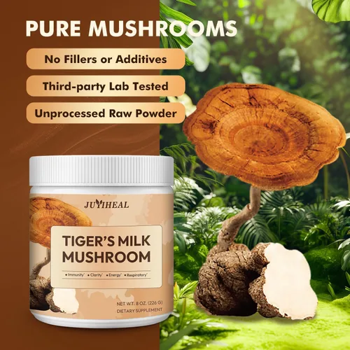 Miniatura 6 de Seta de leche de tigre de 2000 mg, polvo de hongo de 8 onzas que apoya los pulmones y la salud respiratoria Crecimiento del cabello y apoyo