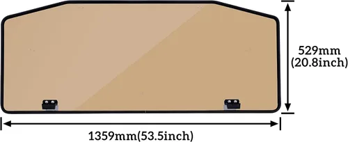 Miniatura 6 de SAUTVS Parabrisas trasero tintado oscuro para Can Am Defender, panel trasero resistente para Can-Am Defender HD5 HD7 HD8 HD9 HD10 Max 2016-2026