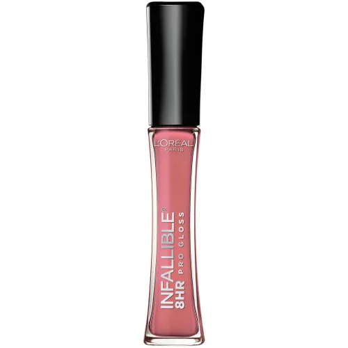Miniatura 20 de L'Oreal Paris Maquillaje Infallible Brillo labial hidratante de 8 horas, Fiery, 0.21 onzas líquidas