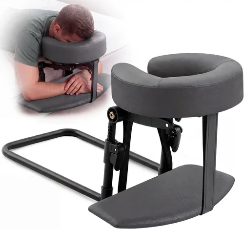 Miniatura 11 de Qunclay Reposacabezas de masaje ajustable para cama, colchón portátil de masaje con cojín de almohada suave, almohada boca abajo después de cirugía