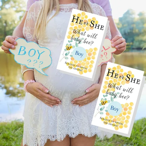 Miniatura 8 de Boutique Marketing LLC It's A Boy Gender Reveal Tarjetas para raspar Fiesta de revelación de género Juegos de revelación de género con temática