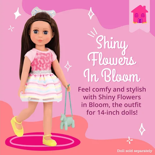 Miniatura 2 de Glitter Girls – Ropa para Muñeca de 14 Pulgadas – Conjunto de Flores Brillantes en Flor – Juguetes, Ropa y Accesorios para Niñas de 3 Años