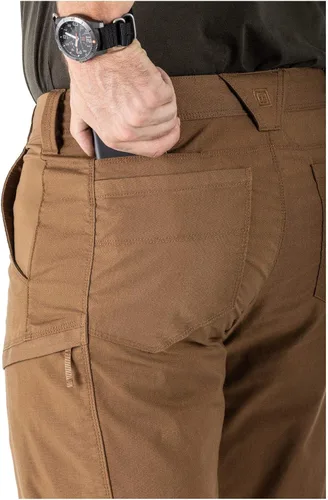 Miniatura 8 de Pantalón de trabajo 5.11 Apex, táctico, estilo cargo, tejido elástico Flex-Tac, reforzado, acabado de teflón, estilo 74434