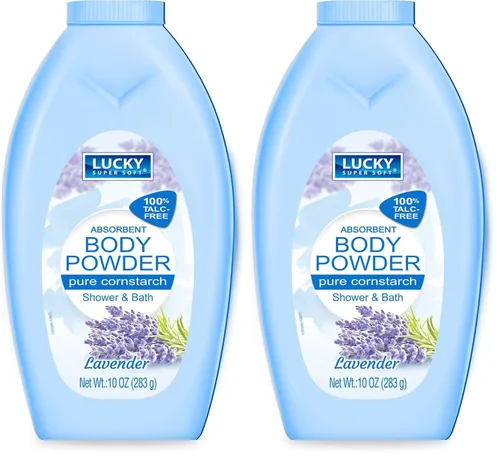 Miniatura 2 de Lucky Super Soft Polvo corporal de almidón de maíz, lavanda, 10 onzas