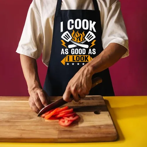 Miniatura 2 de Regalos de cocina para hombres, delantales divertidos para mujeres con bolsillos para cocina, parrilla, barbacoa, regalos para hombres, chef, papá