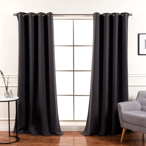 Miniatura 9 de Best Home Fashion Cortinas Opacas 2 Paneles - Tratamiento de Ventana con Aislamiento Térmico Premium Cortinas Opacas para Dormitorio - Parte Castaño