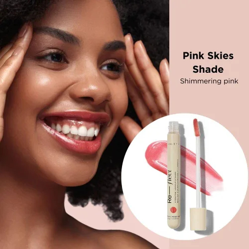 Miniatura 2 de HALEYS Brillo labial luminoso hidratante (cielos rosados), reflexiona e hidrata, nutre, no pegajoso, sin peso, sin fenoxietanol, con infusión