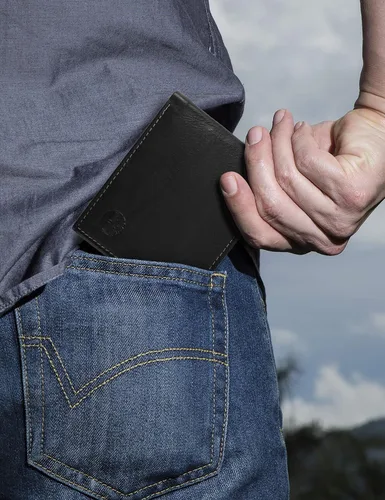 Miniatura 2 de Timberland Billetera de seguridad para hombre Wellington de cuero RFID plegable