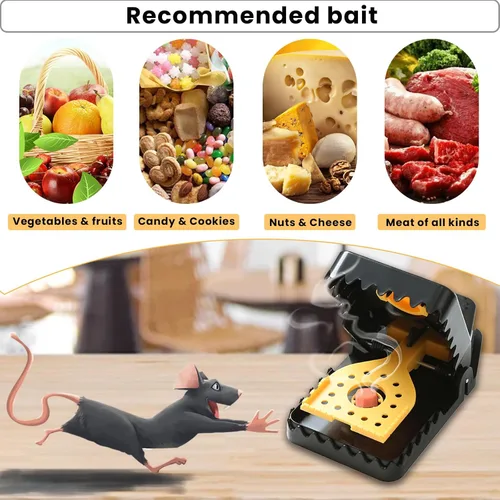 Miniatura 5 de Trampas para Ratones, Trampa para Ratas Rápida y Eficaz, Mejor Trampa para Ratones, Trampas de Plástico Reutilizables para Interiores y Exteriores
