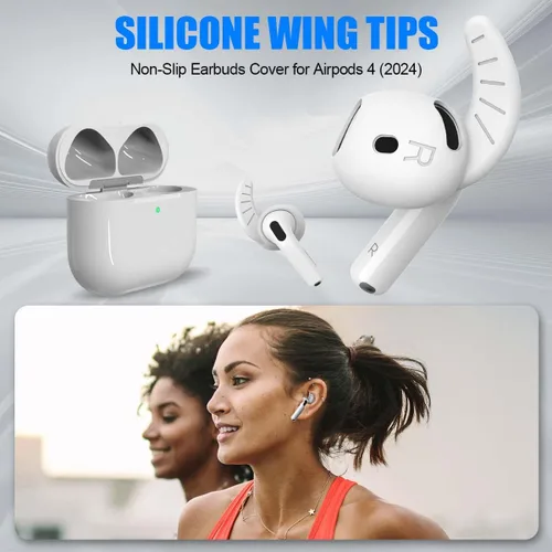 Miniatura 7 de 5 pares de ganchos para orejas para AirPods 4, puntas para oídos antideslizantes para AirPod 4 de silicona suave, cubiertas para accesorios para Air