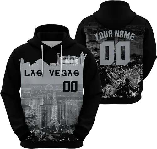 Miniatura 18 de Custom Football Hoodies City Night Skyline Personalized Sweatshirt Name Number Fan Gift Pullover for Men Women Youth