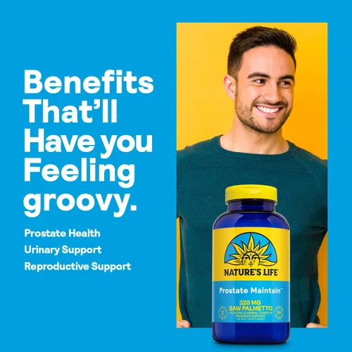 Miniatura 3 de Nature's Life Mantenimiento de la próstata - Suplemento de apoyo de próstata para la salud masculina - Saw Palmetto, complejo de hierbas Pygeum