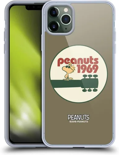 Miniatura 149 de Head Case Designs Funda de gel Woodstock 50th con licencia oficial de Peanuts Snoopy Guitar 1969 [protección de grado militar] compatible con Apple