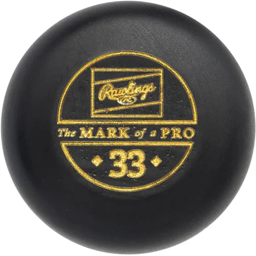 Miniatura 8 de Rawlings bate de béisbol de madera de arce Pro Preferred Perfil de juego - Trout/Harper/Machado/Albies Negro/Dorado Pro Preferred Bryce