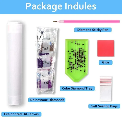 Miniatura 6 de YULIDECO Kit de Arte de Diamantes de Halloween para Adultos, Arte de Diamantes Góticos 5D Juego de 6 Piezas, Kit de Pintura de Diamantes DIY