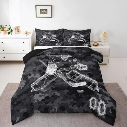 Miniatura 14 de Erosebridal Juego de edredón de béisbol tamaño individual, juegos de ropa de cama deportiva para niños, edredones y juegos de ropa de cama de nido
