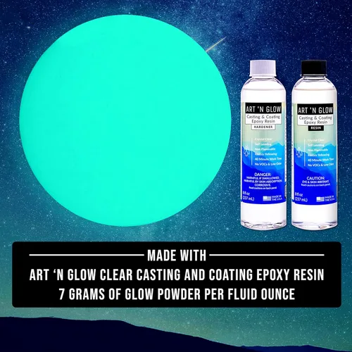 Miniatura 2 de Polvo de pigmento que brilla en la oscuridad - Colores neutros y fluorescentes para pintura artística, bellas artes, pintura de uñas y manualidades