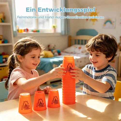 Miniatura 3 de yeesport Vasos apilables deportivos, 48 piezas de vasos deportivos apilables para viajes, fiestas, desafíos, competición, regalo para niños