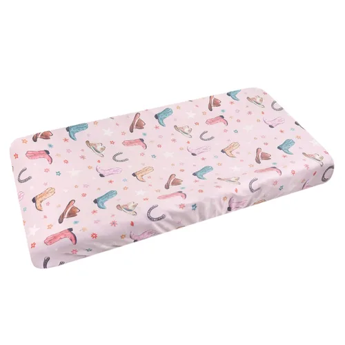 Miniatura 27 de Copper Pearl Funda de punto para cambiador de alta calidad, suave, elegante y universal para todos los cambiadores de pañales estándar, fundas