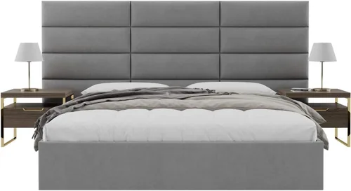 Miniatura 29 de Vänt - Paneles tapizados de cabecera para montar en la pared, diseño Isabelle, 60 x 23 pulgadas, configuración de 4 paneles individuales, Cuero