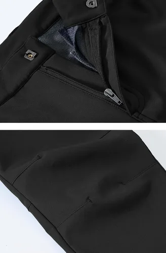 Miniatura 5 de YSENTO Pantalones de esquí de nieve impermeables con forro polar para mujer, con aislamiento softshell para senderismo y montaña