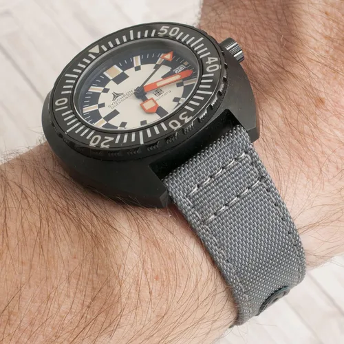 Miniatura 175 de StrapHabit Correa de reloj de liberación rápida, correa de reloj de tela de vela, dos longitudes, correa de reloj de piel de nailon, 0.748 in, 0.787