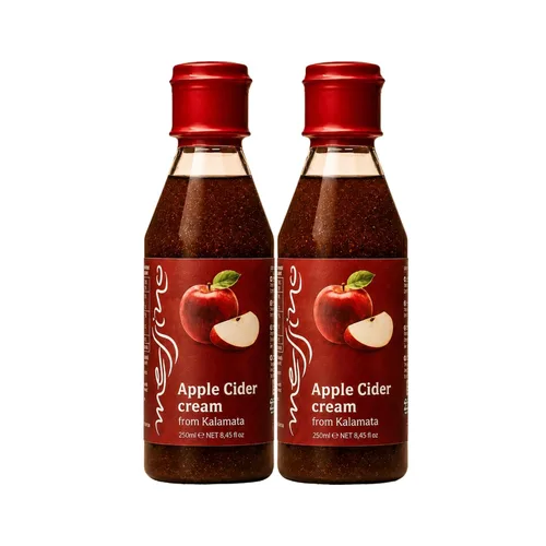 Messino Esmalte balsámico de sidra de manzana, 8.5 fl oz - Reducción balsámica de manzana dulce para rociar, ensaladas y acabado