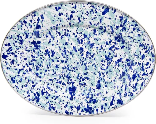 Miniatura 7 de Golden Rabbit Enamelware Oval Platter, 12 x 16in, Americana