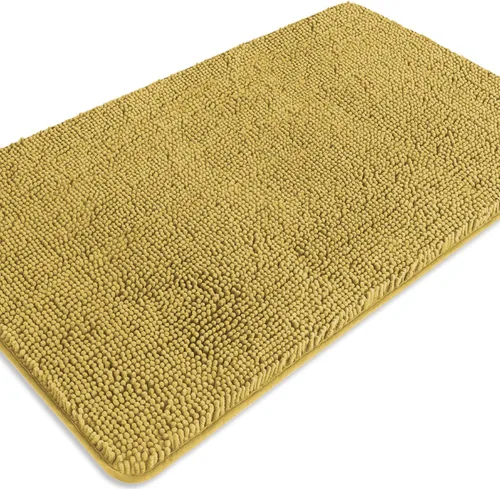 Miniatura 478 de Alfombra de baño pequeña de 12 x 18 pulgadas, lavable y absorbente, antideslizante, alfombra de baño de felpilla gruesa y suave para baño, ducha