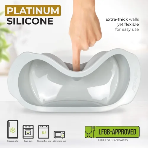 Miniatura 3 de Cook'n'Chic - Molde redondo de silicona para tartas de 9 x 2 pulgadas, plato antiadherente para horno, molde profesional para hornear tartas, tartas