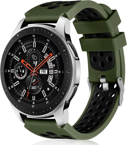Miniatura 16 de Lerobo - Correas compatibles con Samsung Galaxy Watch 3 de 45 mm/Samsung Galaxy Watch 46 mm, Gear S3 Frontier, Correa clásica, correa de silicona