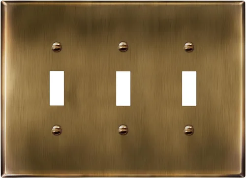 LIDER Placa de Pared Metálica para Interruptor de Luz de Palanca, Cubierta de Interruptor de Acero Inoxidable, Resistente a la Corrosión, Tamaño