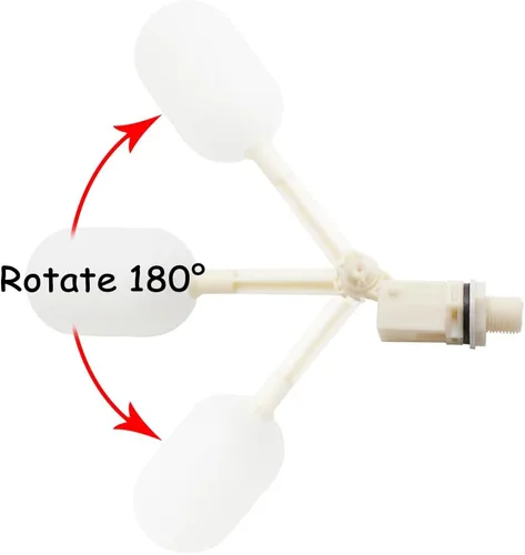 Miniatura 4 de Uenede Válvula de bola flotante DN20 3/4 "rosca macho PE bola flotante ABS válvula interruptor automático para piscina, canal de agua para ganado