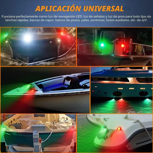 Miniatura 6 de Nilight Luz de navegación para barco marino, 2 unidades, 8 LED, rojo, verde, puerto LED, señales de estribor, luces de arco de 12 V, impermeables
