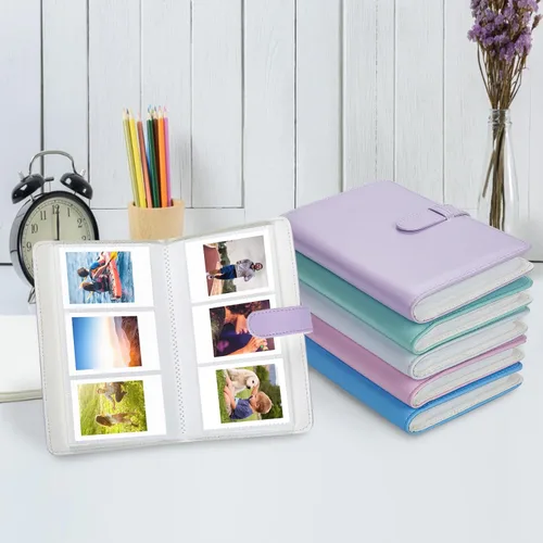 Miniatura 7 de Phetium Álbum de Fotos Mini de 108 Bolsillos para Película Fujifilm Instax Mini, Polaroid Snap, Foto de 2x3", Tarjeta de Fotos Kpop, Álbum Tipo Lila
