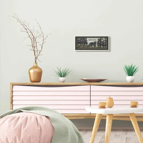 Miniatura 4 de Stupell Industries Wild Life Bear - Placa de pared con diseño de paisaje de animales, 7 x 17, multicolor