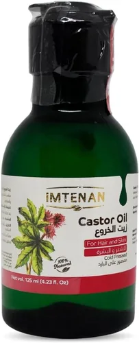 Imtenan - Aceite de ricino natural puro prensado en frío premium sin aditivos sin OMG, Kosher Halal (1 paquete = 4.23 oz / 4.2 fl oz)